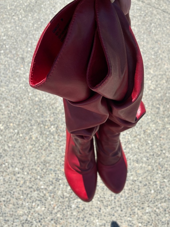 Miz Mooz Shoes - Miz Mooz Women's leather Charley Red Slouch Knee-High Boots